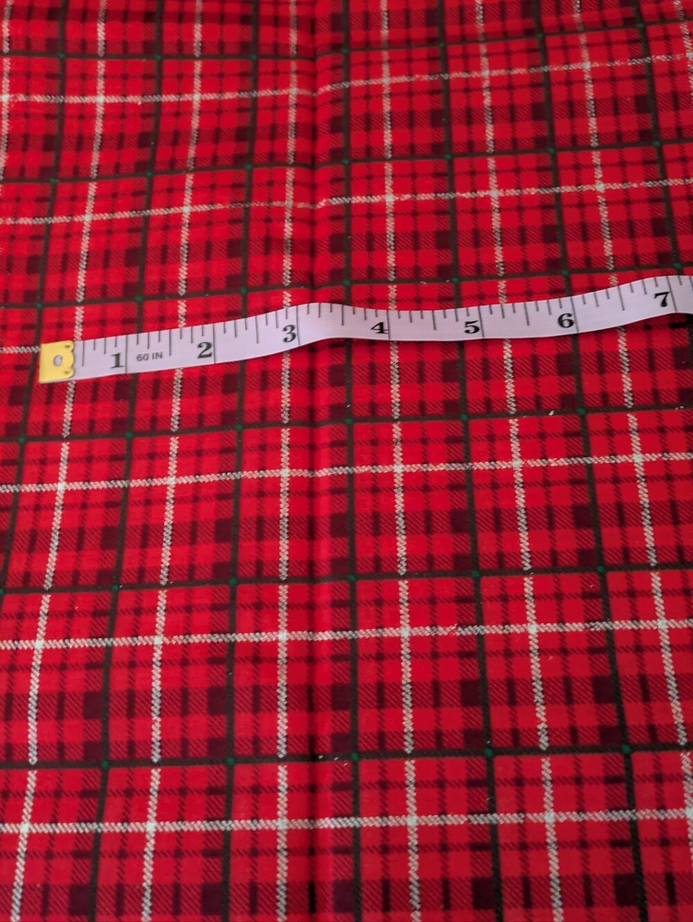 Red Gold Green Cotton Fabric 38" X 44" Pre Cuts